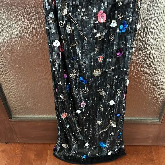 MAC DUGGAL
Black Floral Sequined Strapless Column dress size 8 NWT - Picture 10 of 13